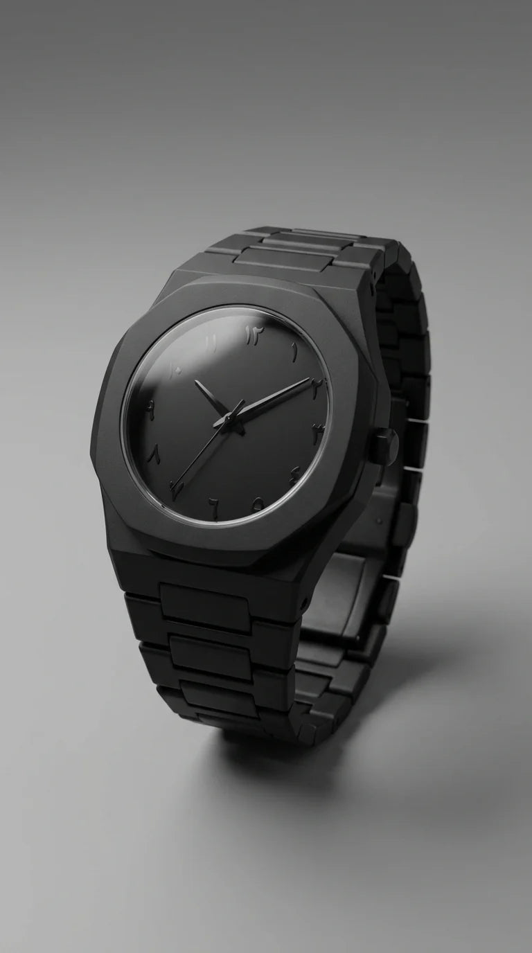 Aura Watch – Minimalist Black Luxury Wrist Watch for Men & Women