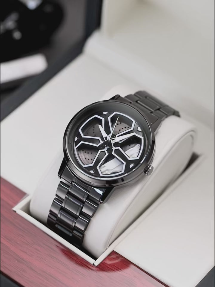 Wheel Spinner Sport Watch – Black & Red