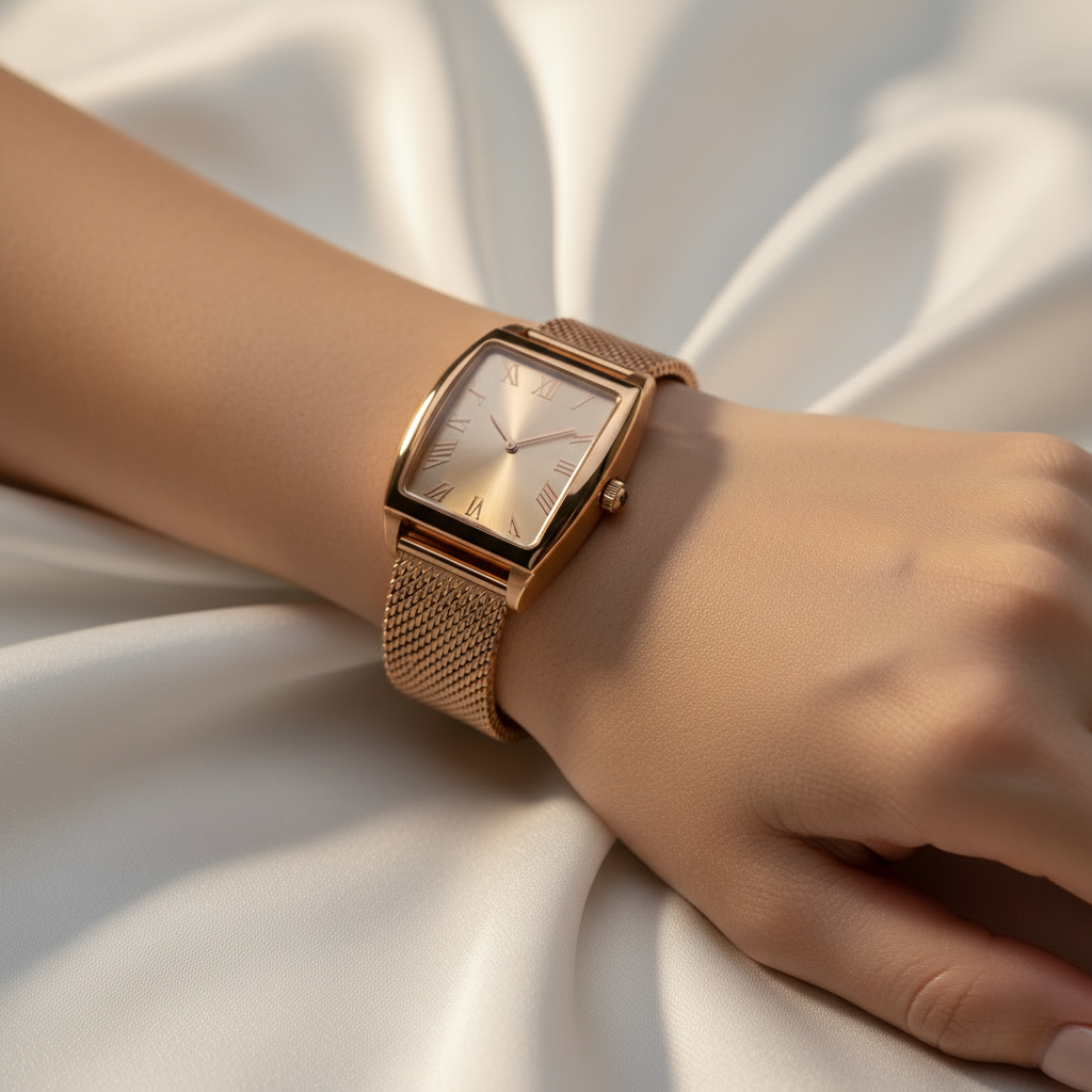 Rose Gold Watch - Wrist Shot